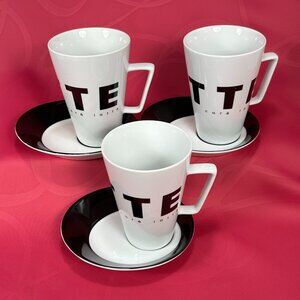 3 sets of Second Cup Cafe Latte cup and saucer